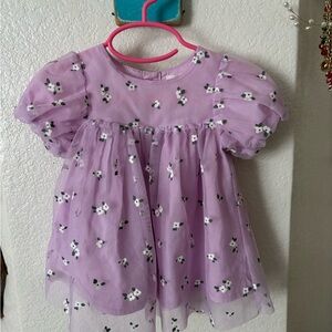 Cat & Jack Lavender Baby Dress with Floral Design